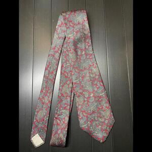 Christian Dior Men's Red Gold Gray‎ Paisley 100%